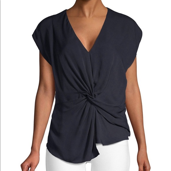 Joie Bosko Silk Knotted Front Top - NWT - XS - Picture 1 of 9